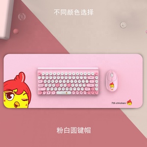 Yeni tasarım renkli pembe sarı yeşil kırmızı kablosuz 2.4g optik Punk kablosuz mekanik oyun klavyesi ve fare ve ped seti - Product Image 4