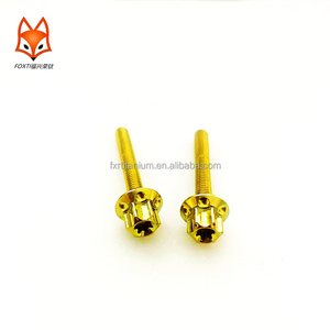 Phong Cách Mới Gr5 M8 M12 M14 Titan Bu Lông Xe Máy M5 M10 <span class=keywords><strong>Hex</strong></span> Torx Ổ Cắm Đầu Bích Anodized 12 Điểm Titan Bu Lông - Product Image 4