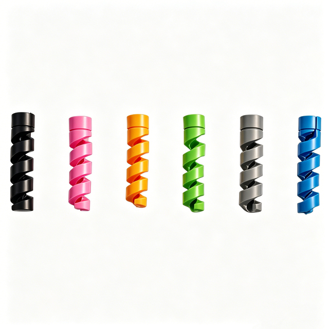 Silicone Spiral Cable Protector Anti-Bend Data Cable Organizer Anti-Break Phone Charging Cable Saver for Mobile Charger Cord