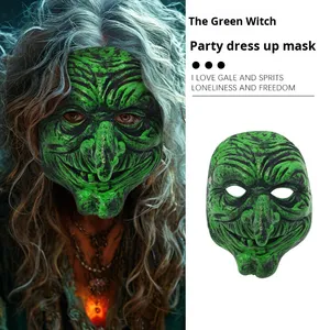 Vieille Sorcière Masque - Halloween Effrayant Horreur Cosplay Costume