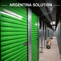 Unités de stockage intérieures sur mesure, structure en acier galvanisé, porte enroulable, solution de stockage pour entreprises