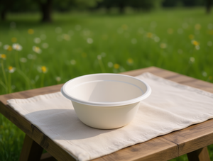 Ciotola Monouso in Carta di Bagassa Bianca Serie BG da 32 Oz, Modello BG-B32000 per Uso Festivo - Product Image 2