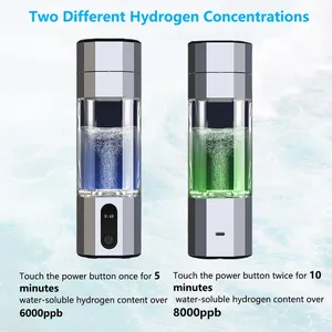 Générateur d'hydrogène portable non électrique, filtre à eau, ioniseur, 8000PPB, eau pure riche en H2, <span class=keywords><strong>alcaline</strong></span>, bouteille de 200 ml sans BPA, à boire - Product Image 3