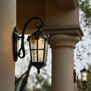 Modern European Style Solar <b>LED</b> Wall Lamp Waterproof Garden Villa Gate Outdoor Courtyard Balcony Vintage Lamps Exterior Wall - Product Image 4