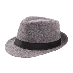 Shh-0035 da <span class=keywords><strong>uomo</strong></span> stile 1920 anni Trilby cappello da sole Fedora di paglia di lino per ogni giorno la pesca all'aperto di viaggio Casual sci-estate all'ingrosso - Product Image 3