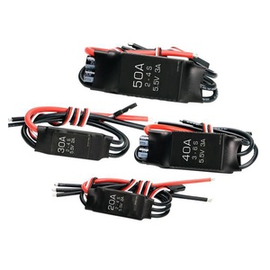 FlyDragon 20A/30A/40A/50A ESC 2-6S Lipo con BEC de 5.5V/3A programable para aviones RC, coches, barcos, drones de ala fija - Product Image 1