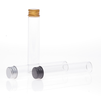 Flacon en verre tubulaire avec bouchon à vis en aluminium 115 mm 116 mm 120 mm Tube en verre
