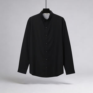 High Class <b>Men</b>’s Black <b>Casual</b> <b>Long</b> <b>Sleeve</b> <b>Shirt</b> Cotton Fabric Summer Fashion Wear - Product Image 1