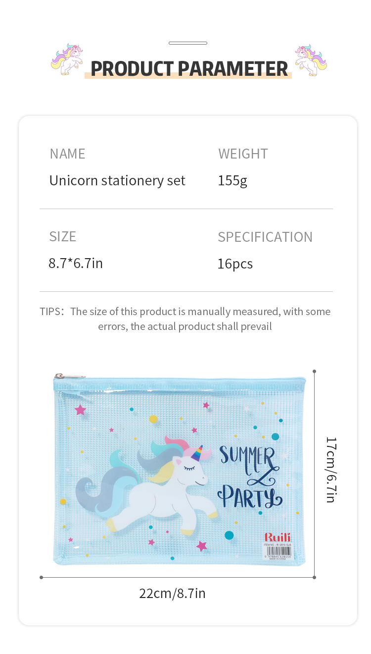 Free Collocation Personalized Back to School Supplies Cartoon Stationery Kids Pink Girls Custom Cute Stationary Gift Set