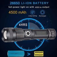 Usine En Gros XHP50 Camping Randonnée Torche Puissance Lumineuse Superbe Rechargeable Tactique Lampe De Poche LED