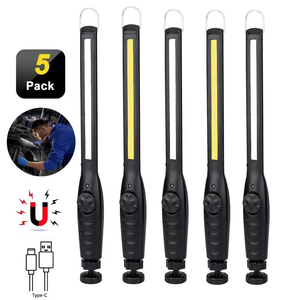 5Pack COB <b>LED</b> Flashlight Magnetic Work <b>Light</b> USB Rechargeable Torch Portable Lantern Inspection Camping Car Repair Lamp FX-W551 - Product Image 1
