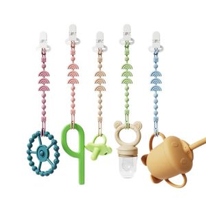 Cadena Multifuncional para Chupetes de Bebé, Productos de Silicona Suave y Flexible para Bebé, Libres de BPA, 2 en 1, Cadena Antipérdida, Clip para Chupetes - Product Image 5