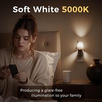 Veilleuses LED ZHILAI à capteur crépusculaire, design moderne en tissu lin bohème, intensité réglable pour chambre et usage domestique