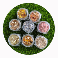 100 boîtes de paillettes en feuille d'aluminium or, argent, cuivre, couleurs métalliques, confettis pour nail art, garnitures pour slime, fabrication artisanale