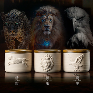 <span class=keywords><strong>Taza</strong></span> de Espresso de Cerámica con Relieve 3D de Cabeza de Animal Árabe de Oriente Medio, 120ml 250ml, Sin Asa - Product Image 3