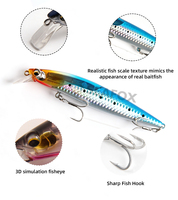 Leurre flottant Crazy Flash de haute qualité 12cm 20g avec boîte en PVC, lame courte en ABS pour pêche en eau douce et saumon