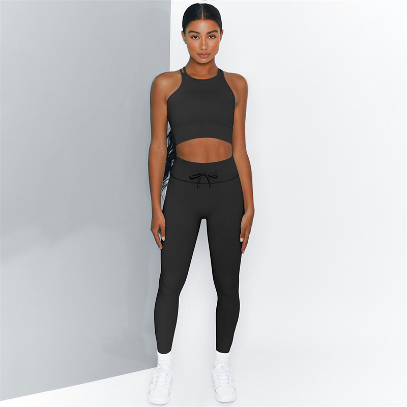 8 colors  Fashion Modern Breathable Workout Clothing Women Active Wear Yoga Set