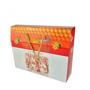 Tùy chỉnh có thể tái chế các tông sóng hiển thị hộp vận chuyển kỹ thuật số in cho bao bì thực PhẨm Nước Ép rau tươi có tay cầm - Product Image 5