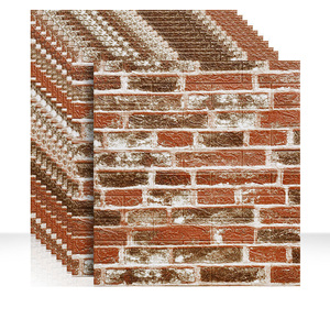 Fournisseur d'usine, panneau en mousse DIY <span class=keywords><strong>multicolore</strong></span>, autocollant mural en briques 3D XPE - Product Image 1