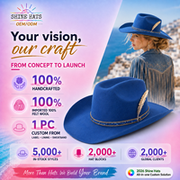 Chapeau Fedora Western de Luxe OEM Shinehats 2026 pour Femme, à Large Bord, Style Cowboy, avec Ceinture – Vente en Gros et Personnalisation