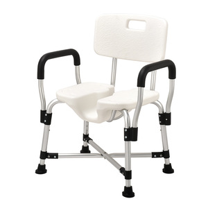 Wheeled Commode Chair For Elderly And Disabled Shower <b>Bath</b> Seat With Backrest And Armrests <b>Portable</b> Toilet Stool - Product Image 1