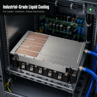 Plaque de refroidissement liquide en aluminium usinée CNC avec tube en cuivre à emboîtement pour la gestion thermique des modules d'alimentation de serveurs et d'onduleurs