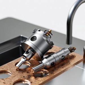 Set di Punte a Tazza in Lega di Carburo 10mm con Impugnatura Triangolare <span class=keywords><strong>per</strong></span> Foratura di Acciaio Inox - Product Image 4