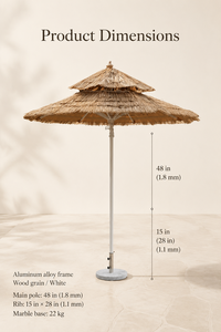 <span class=keywords><strong>Parasol</strong></span> <span class=keywords><strong>de</strong></span> jardin rond en chaume pour les zones <span class=keywords><strong>de</strong></span> sièges <span class=keywords><strong>de</strong></span> bar <span class=keywords><strong>de</strong></span> piscine, parasols et parapluies d'extérieur pour les entrepreneurs en aménagement paysager <span class=keywords><strong>de</strong></span> villas - Product Image 5