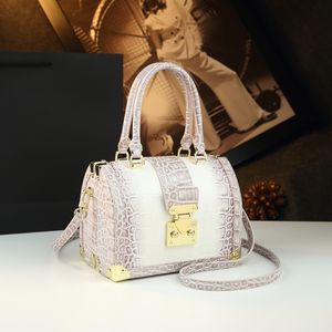 Crocodile Pattern Clip Doctor's Bag 2025 Nouveau sac à bandoulière portable Sac pour femme en <span class=keywords><strong>cuir</strong></span> véritable à la mode et exquis - Product Image 2