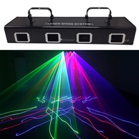 Lampe 4-Head Bar DJ RGB Purple Laser Line Scan Stage Lighting Disco Party Club DMX 512