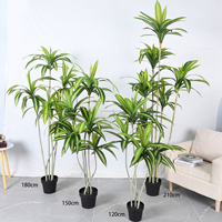 Bonsaï artificiel en bois brésilien, plante verte décorative sur pied, pot de fleurs pour intérieur, aménagement paysager de fenêtre, décoration de maison