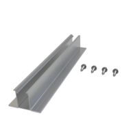 Rail solaire en aluminium anodisé miniature sur mesure OEM pour montage photovoltaïque sur toiture métallique à joint debout
