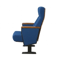 Chaise pliable pour auditorium et salle de cinéma L-A02-1 avec assise en tissu, design moderne et pieds en acier