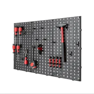 Pannelli sospesi montaggio a parete pannello forato Garage Tool Storage WallPeg pannelli in plastica nera