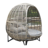 Alta calidad moderno marco de aluminio Silla de ratán sofá cama Hotel jardín ocio al aire libre piscina-amigable mimbre tumbona barato