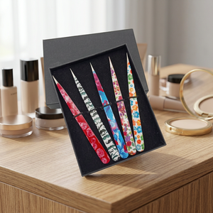 Pinzas Metálicas para Pestañas con Punta Suave y Precisión para Extensiones de Pestañas Profesionales, Herramienta para Extensiones de Pestañas - Product Image 3