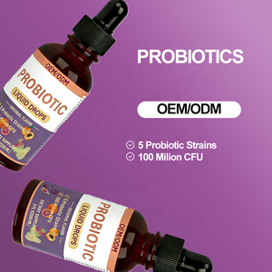 Gotas Líquidas Probióticas 100 Millones de UFC (5 Cepas) 2FL OZ Sabor Original para Adultos Suplemento para la Salud Intestinal y Energía OEM/ODM - Product Image 2