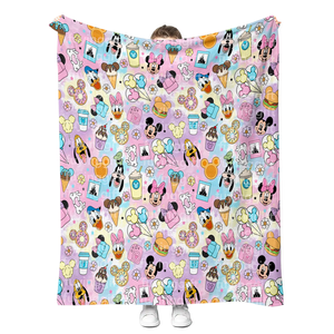 Couverture en peluche de haute qualité, super douce et confortable, avec impression de souris mignonne de dessin animé, cadeaux pour enfants, bébés, couverture de lit personnalisée - Product Image 3