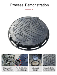 Couvercle de regard en fonte ductile sécurisé sur mesure, <span class=keywords><strong>prix</strong></span> de gros, avec cadre chromé/noir, antivol, pour installations routières - Product Image 6