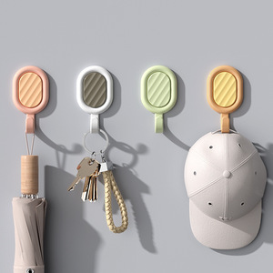 Adhesive <b>Hooks</b> Round Shape 4 Pack Removable <b>Wall</b> Mounted For Home Dormitory Use - Product Image 5
