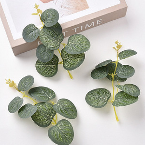 Nouvelle Collection 2026 – Décoration Végétale Artificielle en Eucalyptus et Feuilles <span class=keywords><strong>de</strong></span> Monnaie, Tige Unique, Vente Directe Usine, Plastique Renforcé avec Fil Métallique - Product Image 2