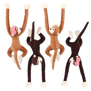 New Wholesale Stuffed Animal Cute Monkey Plush Toys For Children Custom OEM LOGO Soft Toy Long-armed Monkey