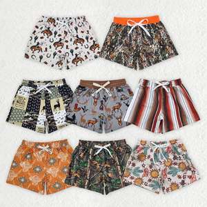 Shorts Vaqueros para Niños con Estampado de Vaca Highland Azteca, Trajes de Baño para Niños Pequeños, Shorts de Verano para Niños - Product Image 1