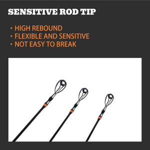 纺纱钓鱼竿超轻诱饵<span class=keywords><strong>2</strong></span>节扩大导向环碳钓鱼竿纺纱 - Product Image 3