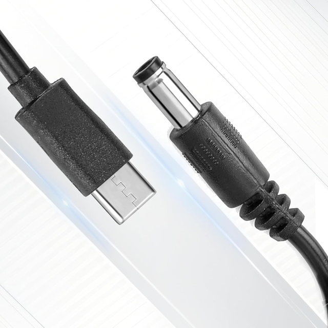 USB-C to DC Adapter Cable Connector Tips Type-C PD Trigger Power Cable Output Adjustable Voltage 5V 9V 12V 15V 20V Fast Charging