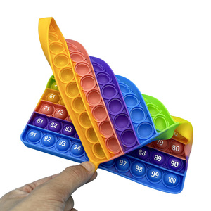 Juguete Sensorial de Silicona de Gran Tamaño con 100 Burbujas, Juguete Educativo de Matemáticas de Doble Cara para Aliviar el Estrés y la Educación - Product Image 2