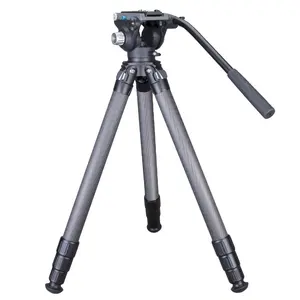 The newest Heavy Duty Carbon Fiber tripod with fluid ball head For Camera and shooting tripod camera tripod for hunting DM