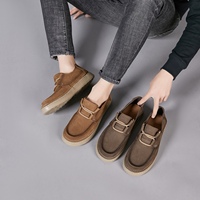 Chaussures décontractées d'été à lacets, confortables et souples, en cuir de vachette, semelle extérieure en caoutchouc amortissant, bout lumineux