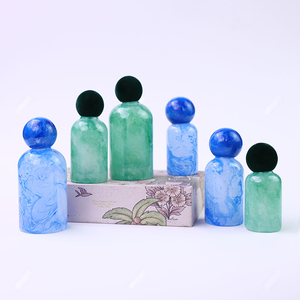 ขวดน้ำหอมแก้วหรูหราขายส่ง ขนาด 30 มล. 50 มล. 100 มล. ทรงกลม ไหล่โค้ง แบบเติมได้ ขวดสเปรย์เปล่า พร้อมกล่องน้ำหอมสี - Product Image 5