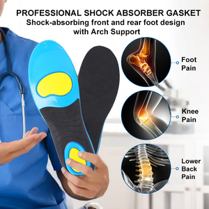Meilleures ventes de semelles orthopédiques matériau PU haute élasticité Gel avant-pied amortissement du talon absorbant les chocs semelles de soutien de la voûte plantaire - Product Image 3